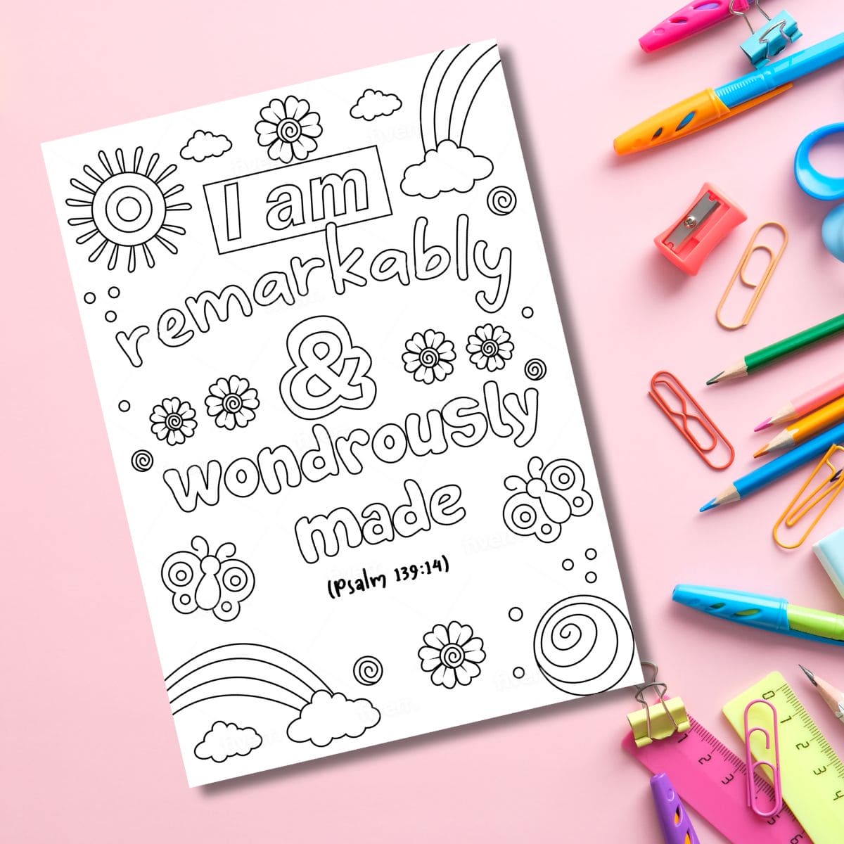 Remarkably & Wondrously Made Downloadable Colouring Sheet