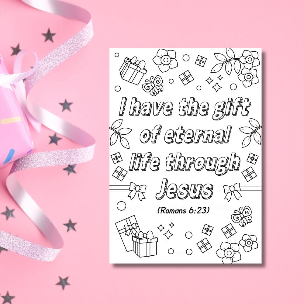 I Have the Gift of Eternal Life Downloadable Colouring Sheet