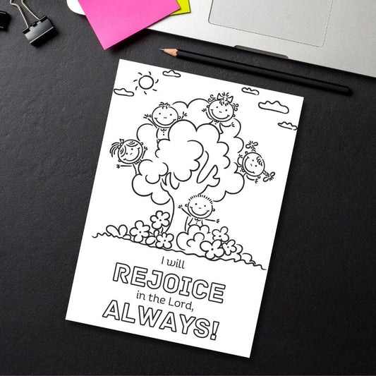 I Will Rejoice Always Downloadable Colouring Sheet