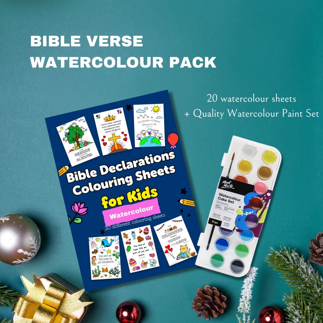 Bible Verse Colouring Watercolour Paint Set