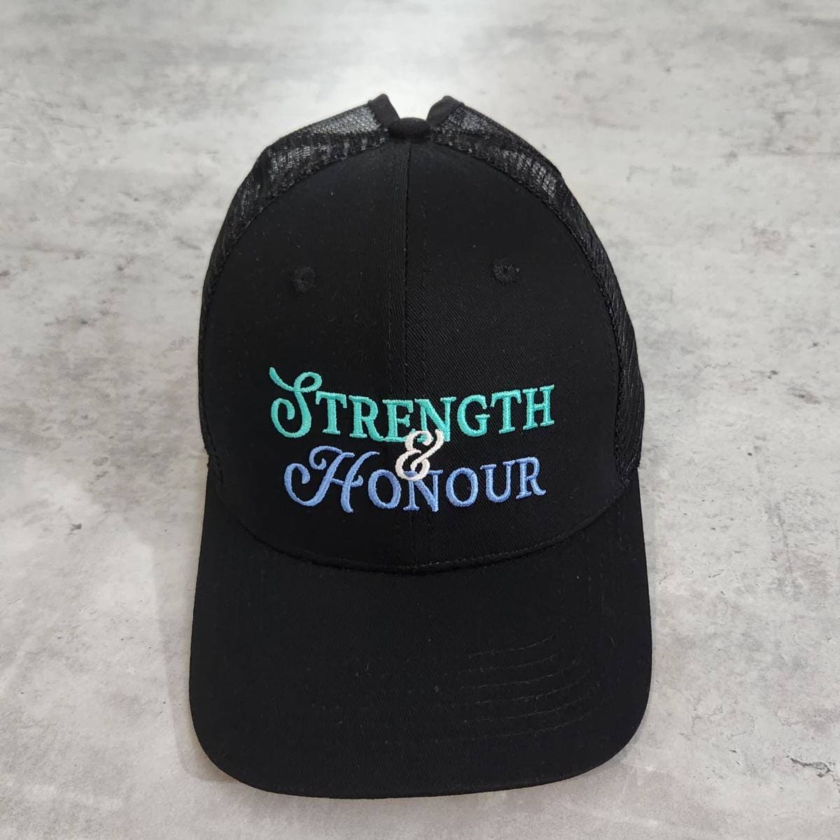 Strength & Honour Cap | High-Pony Tail Hat for Girls & Ladies