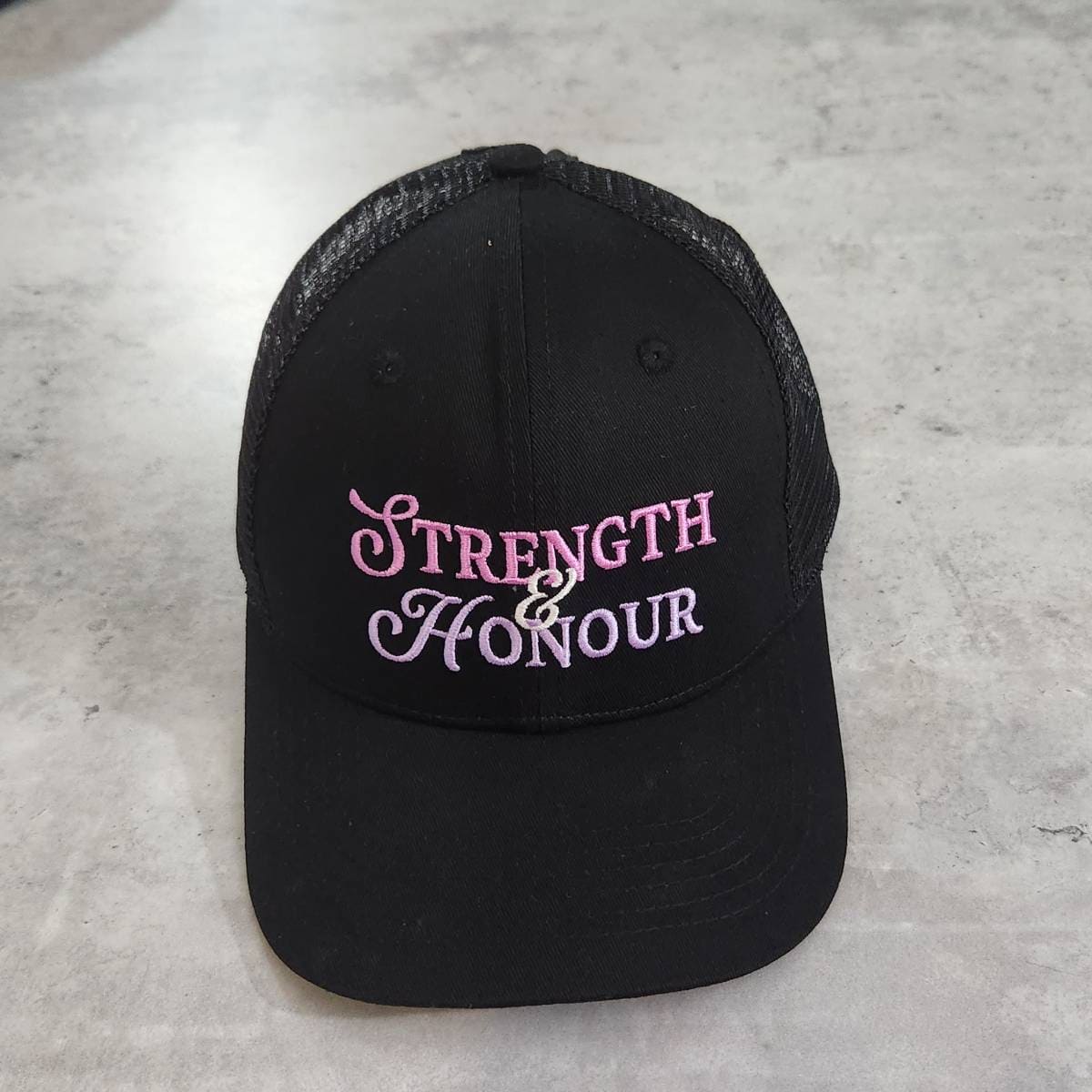 Strength & Honour Cap | High-Pony Tail Hat for Girls & Ladies